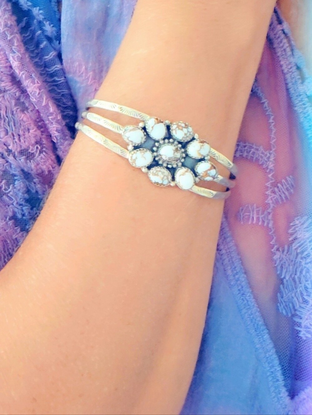 Sterling Silver 925 Wild Horse Cuff Bracelet